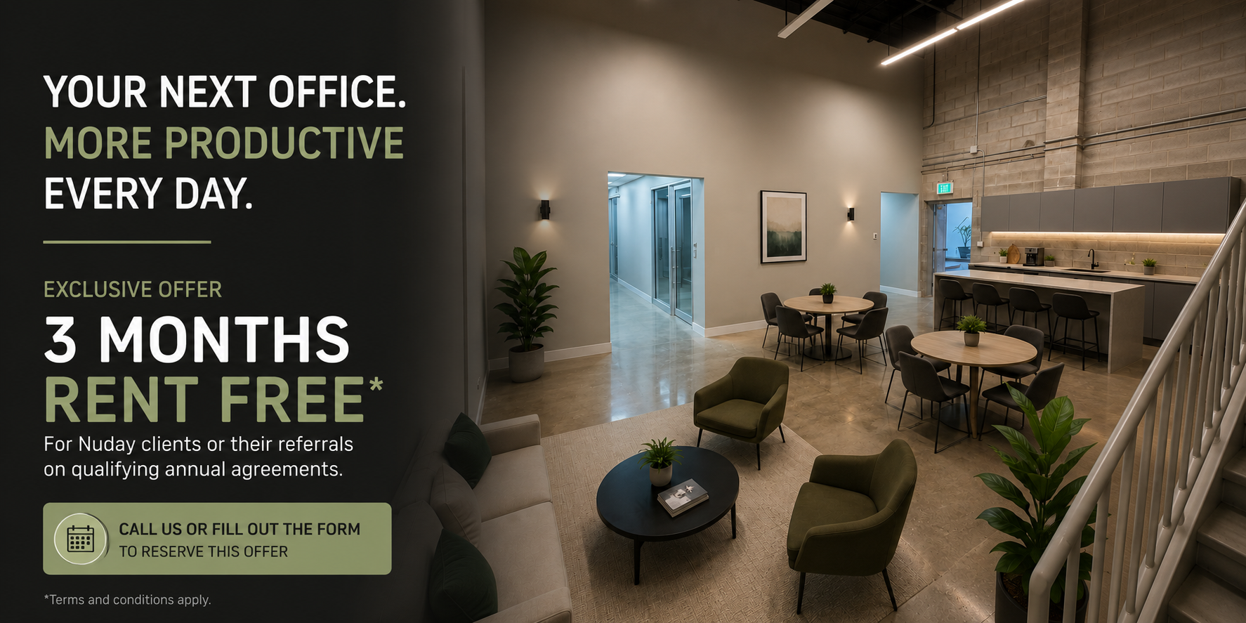 Modern shared business offices in Markham located beside data centre infrastructure